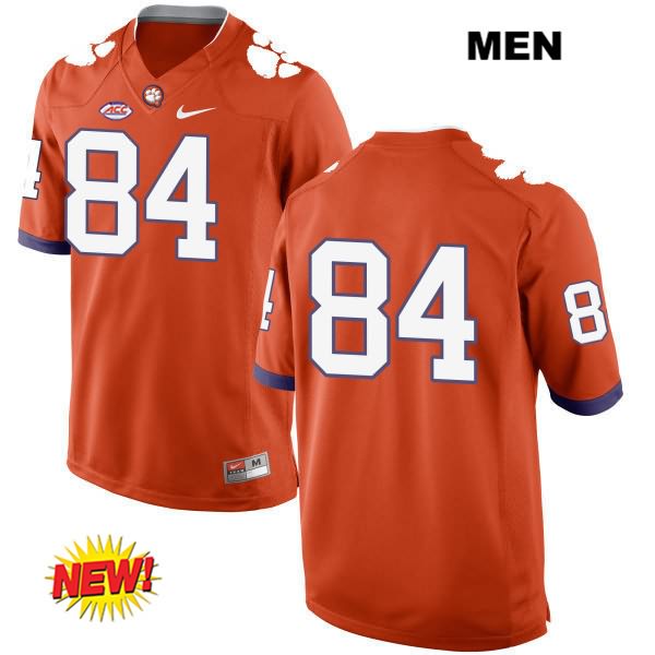 Men's Clemson Tigers #84 Cannon Smith Stitched Orange New Style Authentic Nike No Name NCAA College Football Jersey CQX3846ZM